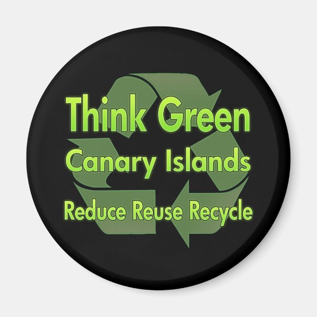 Íman Ilhas Canárias pense verde (Frente)