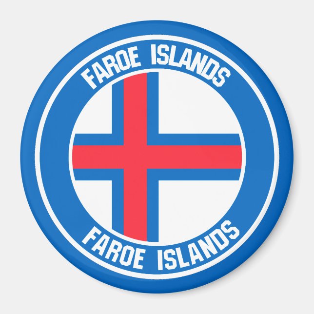 Íman Ilhas Faroé Round Emblem (Frente)