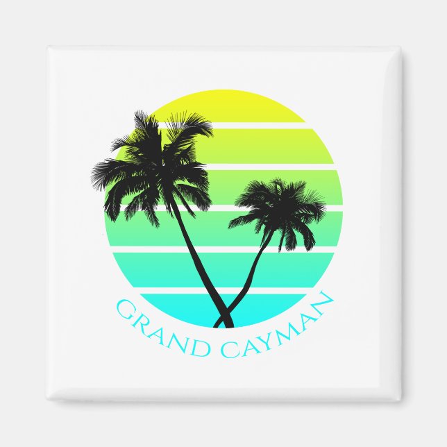 Íman Ilhas Retro Grand Cayman (Frente)