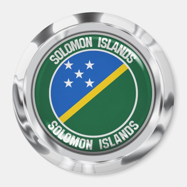Íman Ilhas Salomão - Emblem redonda (Frente)