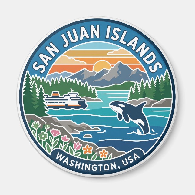 Íman Ilhas San Juan EUA (Frente)