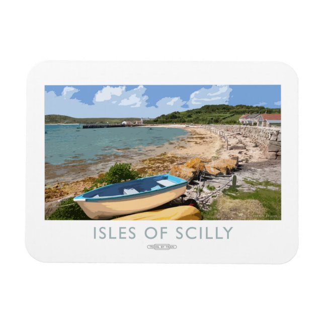 Íman Ilhas Scilly Rail Poster (Horizontal)