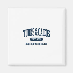 Íman Ilhas Turcas e Caicos Retro Preppy Throwck Souv
