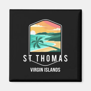 Íman Ilhas Virgens Americanas Praia Pôr do Sol Palmeira