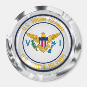 Íman Ilhas Virgens Americanas Round Emblem