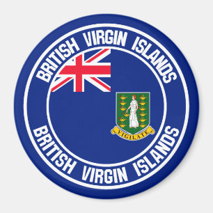 Íman Ilhas Virgens Britânicas Round Emblem
