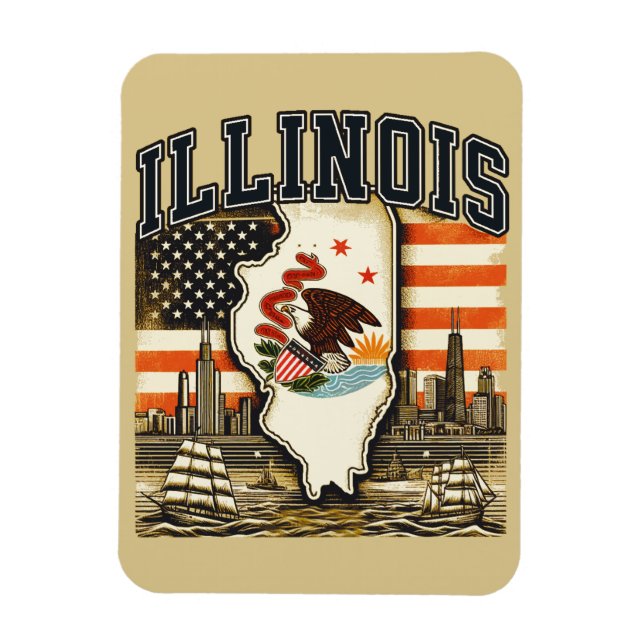 Íman Illinois (Vertical)