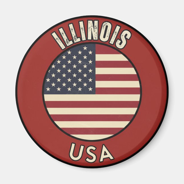 Íman Illinois Estados Unidos da América  (Frente)