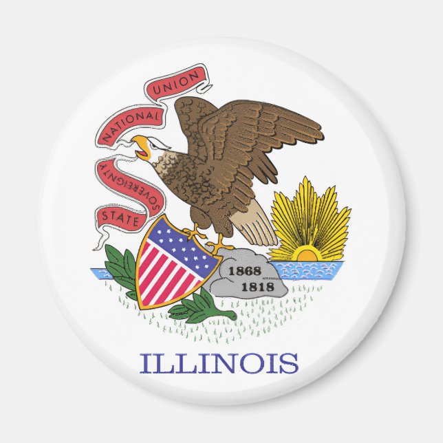 Íman Illinois Flag (Frente)