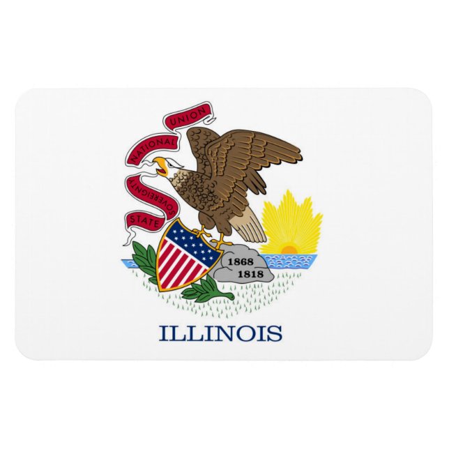 Íman Illinois Flag (Horizontal)