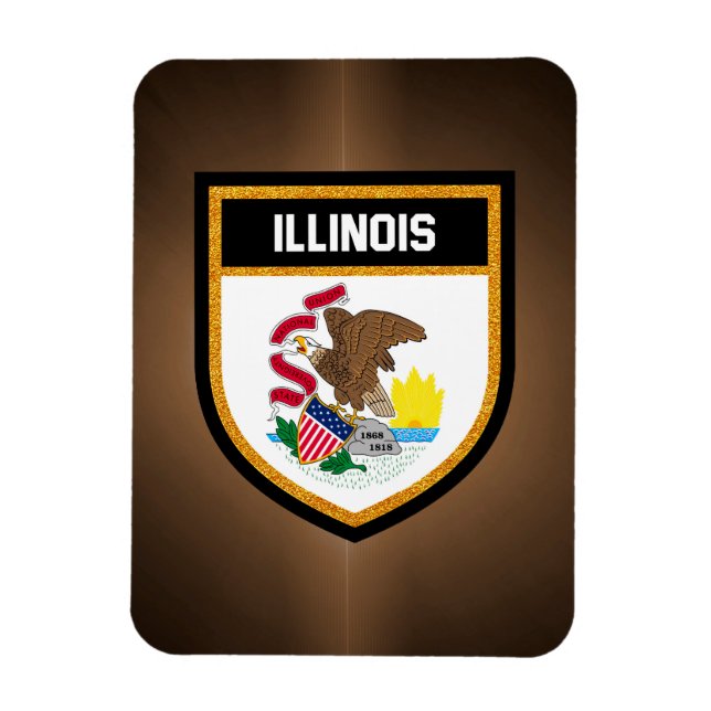 Íman Illinois Flag (Vertical)