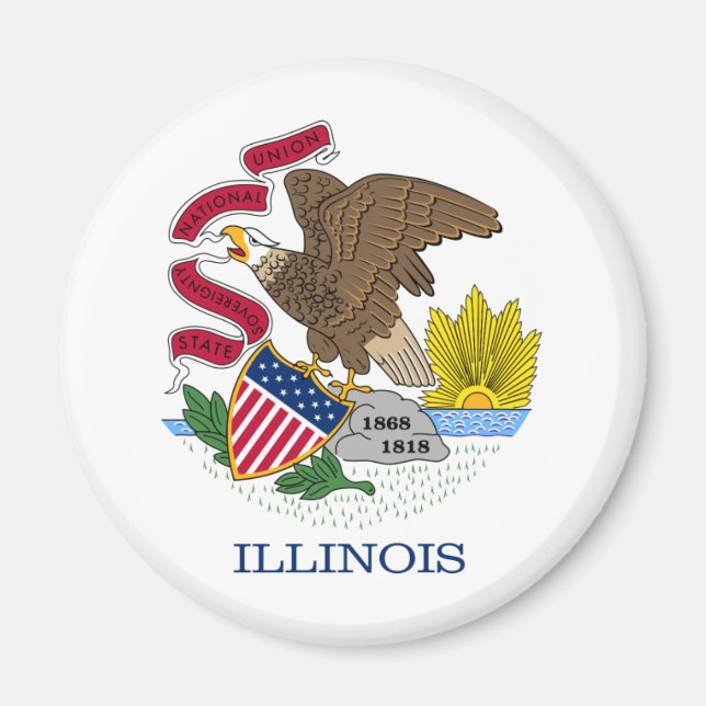 Íman Illinois Flag Magnet (Frente)