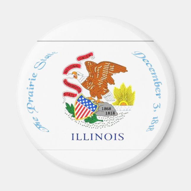 Íman Illinois Flag Magnet (Frente)
