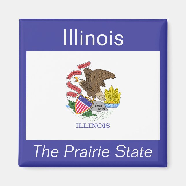 Íman Illinois Flag Magnet (Frente)