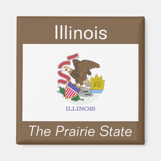 Íman Illinois Flag Magnet (Frente)