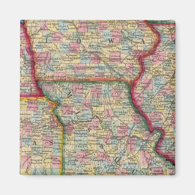 Íman Illinois, Missouri, Iowa, Nebraska E Kansas (Frente)