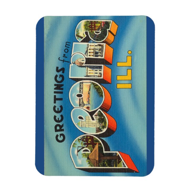 Íman Illinois, Peoria Magnet (Vertical)