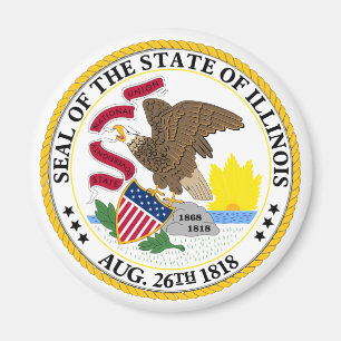 Íman Illinois State Seal Emblem