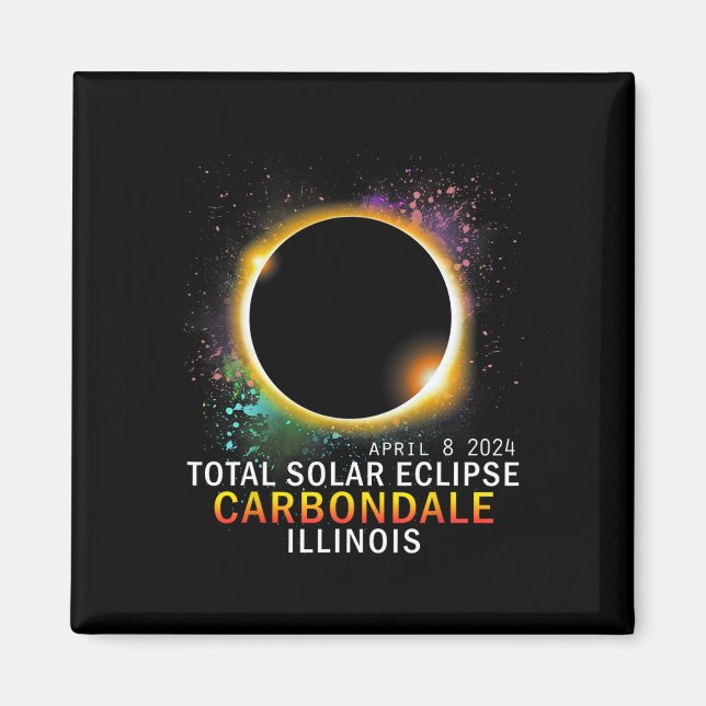 Íman Illinois Total Solar Eclipse abril 8 2024 (Frente)