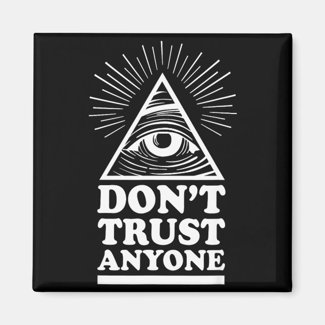 Íman Illuminati Não Confie em Ninguém Olho da Providênc (Frente)