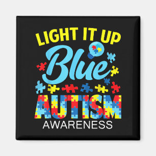 Íman Iluminação da consciência do autismo azul quebra-c