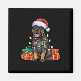 Íman Iluminação de Natal Cane Corso Cachorro Chapéu do