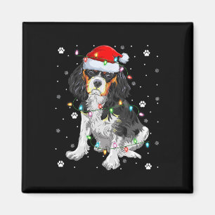 Íman Iluminação de Natal Papai Noel Cavalier King Charl