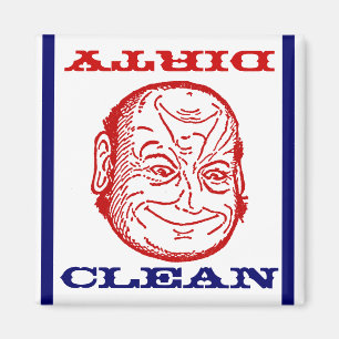 Íman Ilusão óptica suja limpa do homem da máquina de