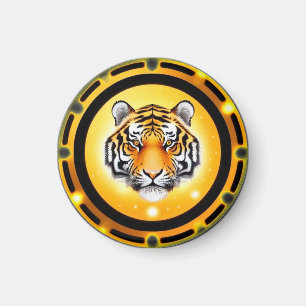 Íman Ilustração Abstrata de Tigre em Negrito