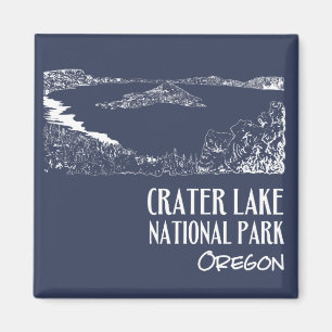 Íman Ilustração Artística do Parque Nacional Crater Lak