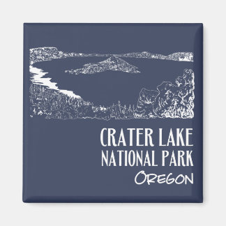 Íman Ilustração Artística do Parque Nacional Crater Lak