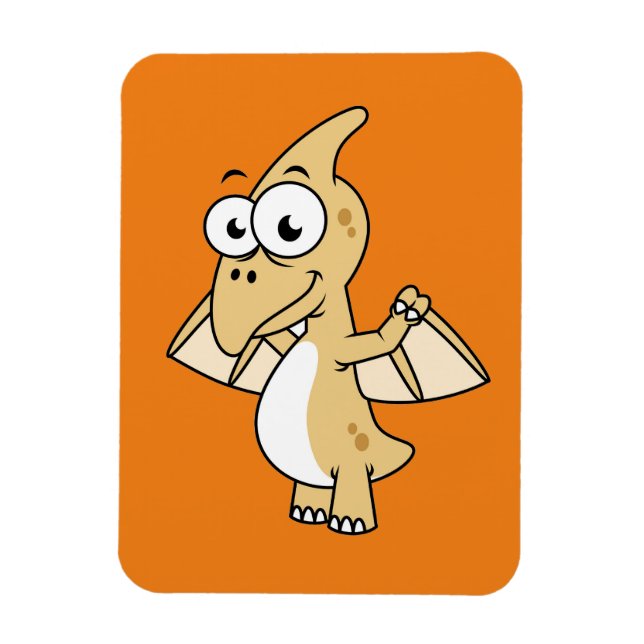Íman Ilustração Bela De Um Pterodactilo. 2 (Vertical)