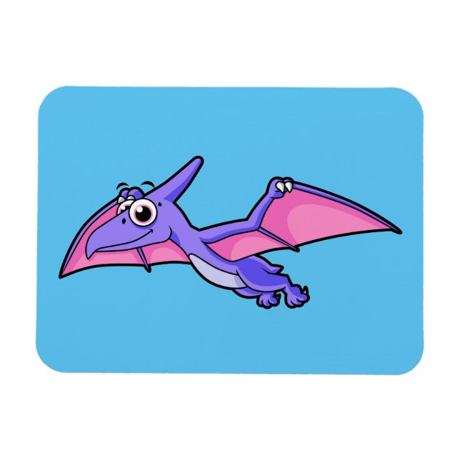 Íman Ilustração Bela De Um Pterodactilo Voador. (Horizontal)