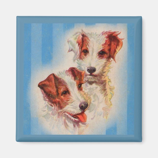 Íman ilustração CUTE Jack Russell terriers (Frente)