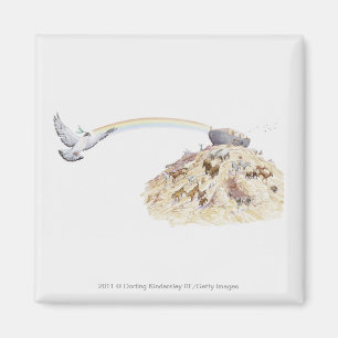 Íman Ilustração da arca de Noé com animais saindo