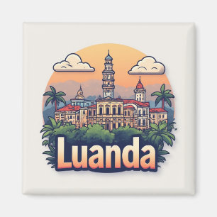 Íman Ilustração da Cidade Costeira de Luanda Angola