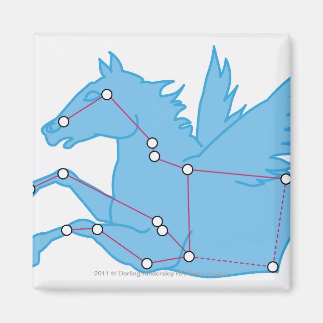 Íman Ilustração da constelação de Pegasus (Frente)