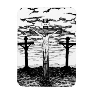 Íman Ilustração da crucificação por Amanda Diehl