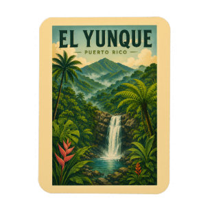 Íman Ilustração da Floresta Nacional El Yunque em Porto