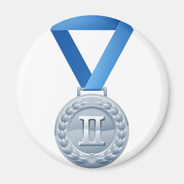Íman Ilustração da medalha de prata (Frente)
