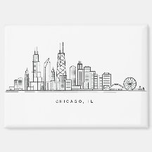 Ilustração da paisagem urbana de Chicago IL