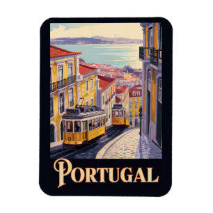 Íman Ilustração da paisagem urbana de Lisboa em Portuga