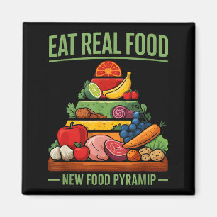 Íman Ilustração da Pirâmide Alimentar Comida Real