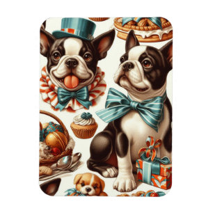 Íman Ilustração da Portadora de Boston Cute