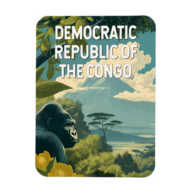 Íman Ilustração da República Democrática do Congo (Vertical)