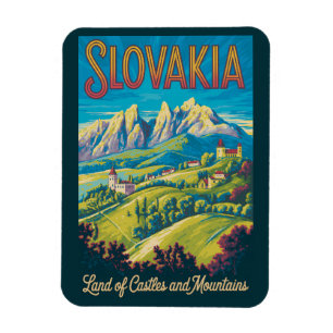 Íman Ilustração da Silhueta da Eslováquia Arte de Viage