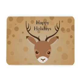 Íman ilustração das renas sobre fundo castanho