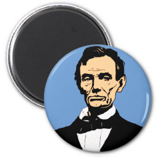 Íman Ilustração de Abraham Lincoln em Azul