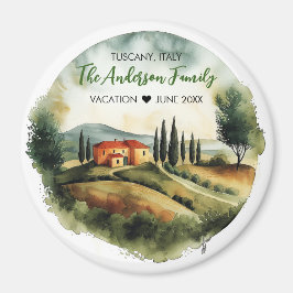 Íman Ilustração de Aquarela da Toscana Itália
