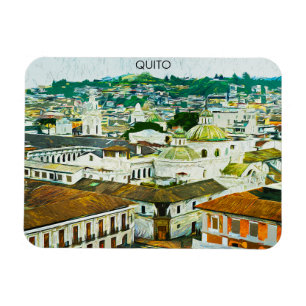 Íman Ilustração de Aquarela Equador de Quito